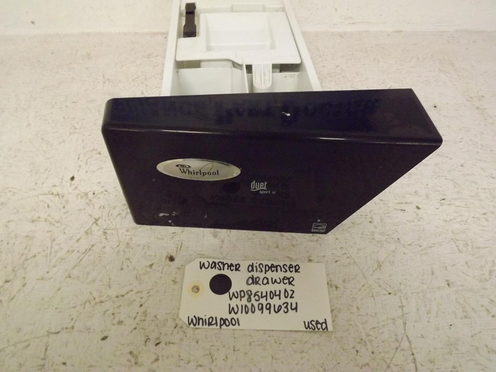 Whirlpool Washer WP8540402 W10099634 Dispenser Drawer Used Whirlpool Washer WP8540402 W10099634 Dispenser Drawer Used